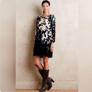 EUC Anthropologie Maeve Garden Shade Floral Sheath Dress Medium